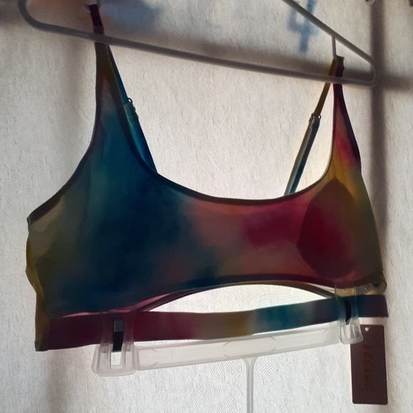 XL 80's Honeycomb Shirt Bikini Top Combo - Picture 6 of 16